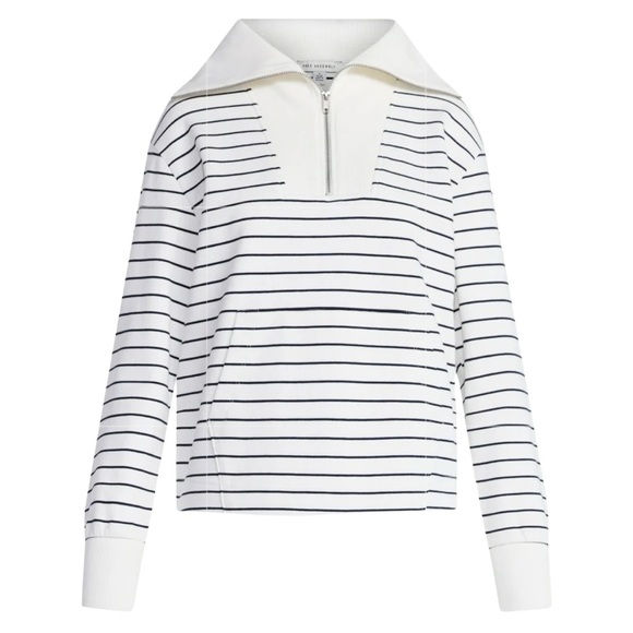 Free Assembly Tops - Free Assembly Women's Sailor Collar Sweatshirt Cream w/ Stripes Size Medium NEW